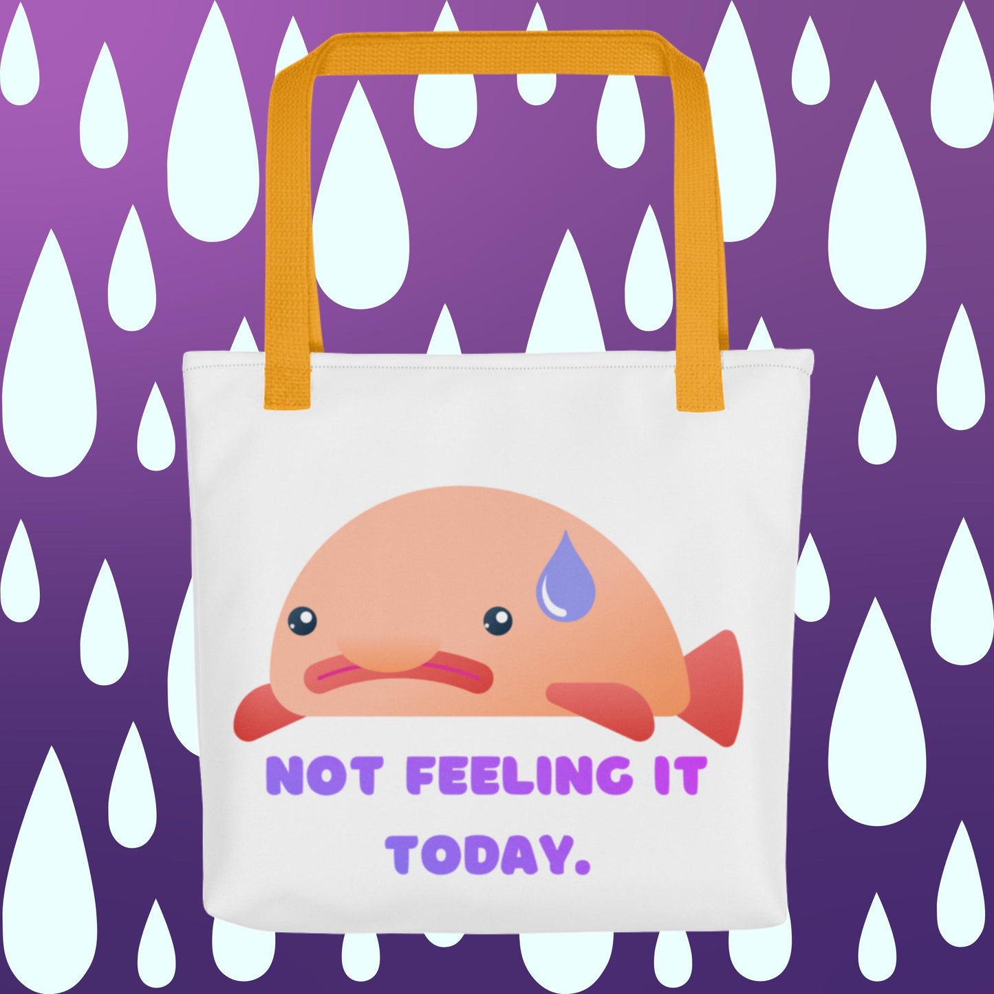 Not Feelin It Today Tote bag with Yellow Handle
