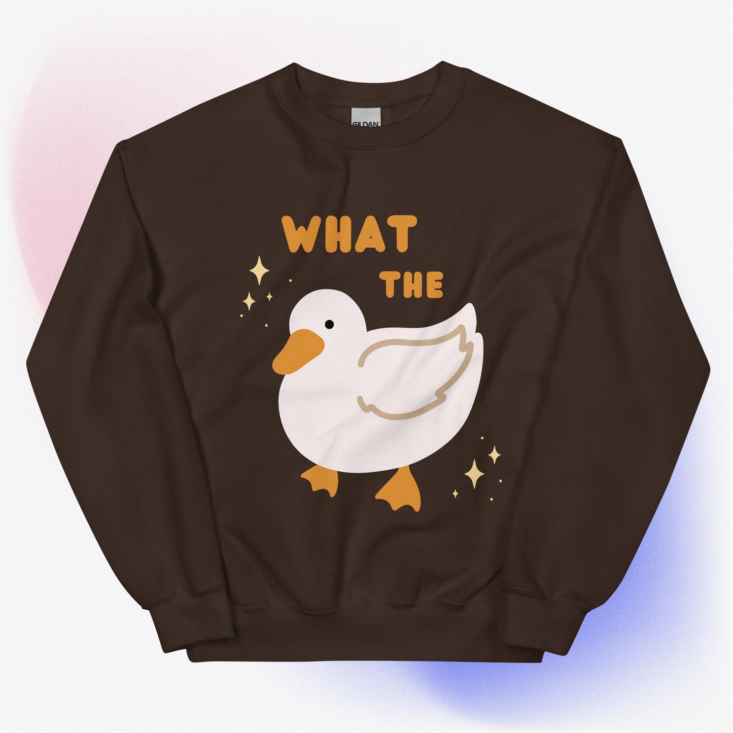 What The Duck Unisex Sweatshirt in Dark Chocolate