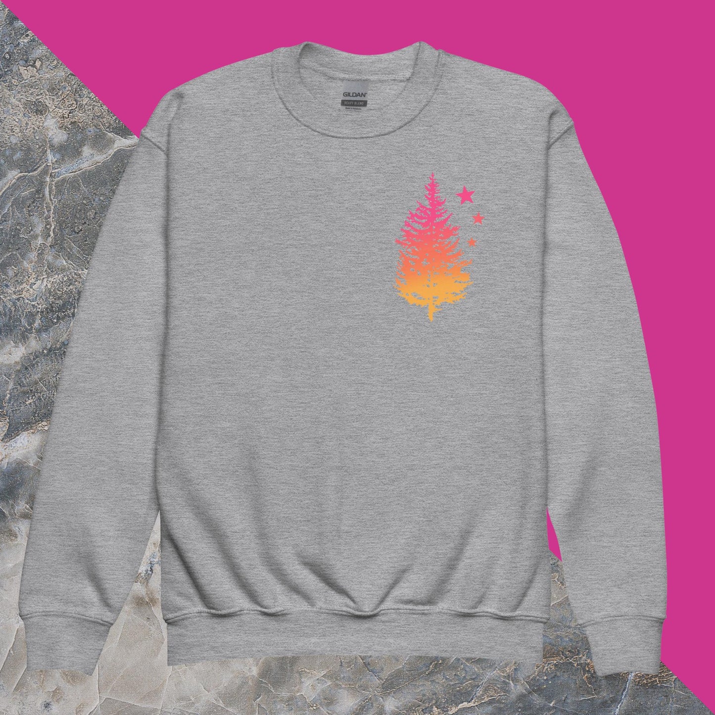 Morning Sky Owl and Tree Youth crewneck sweatshirt