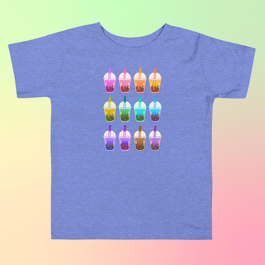 Rainbow Boba Toddler Short Sleeve Tee