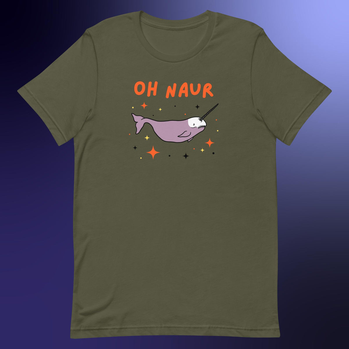 Halloween Oh Naur Unisex t-shirt in Military Green