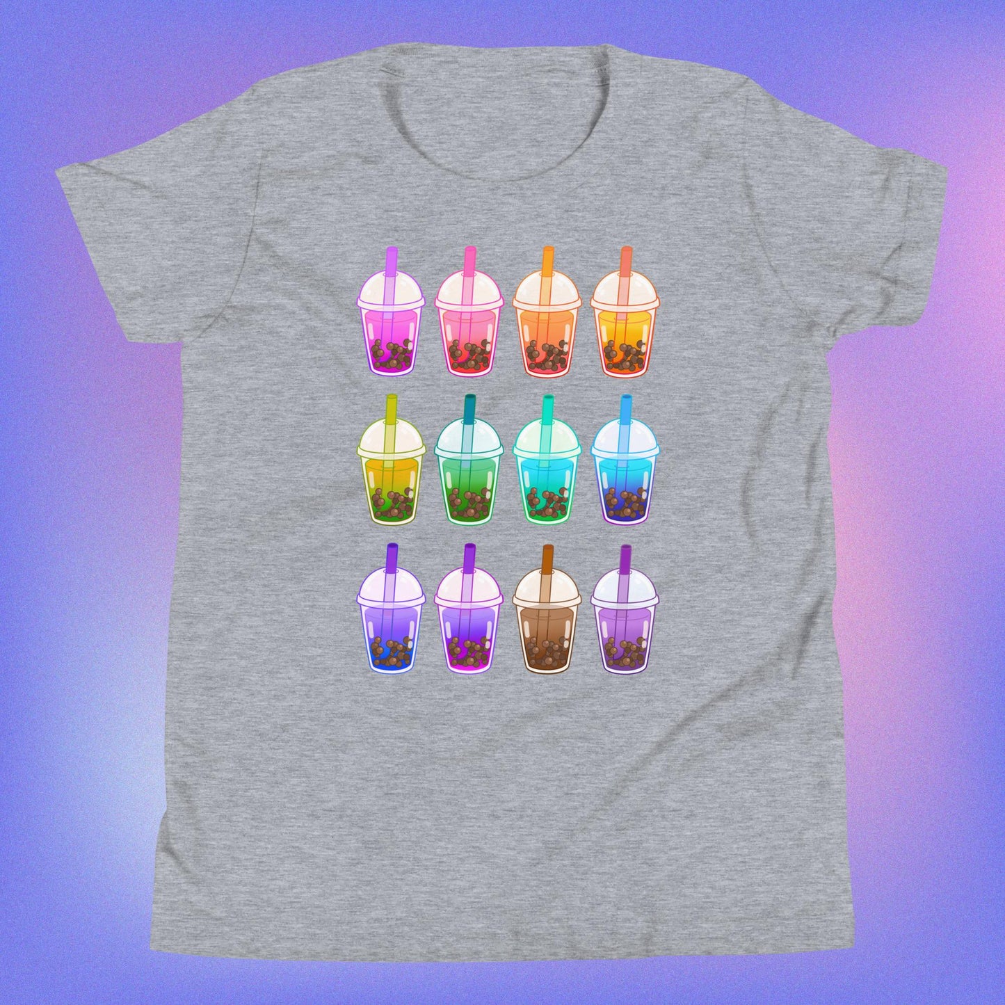 Rainbow Boba Youth Short Sleeve T-Shirt
