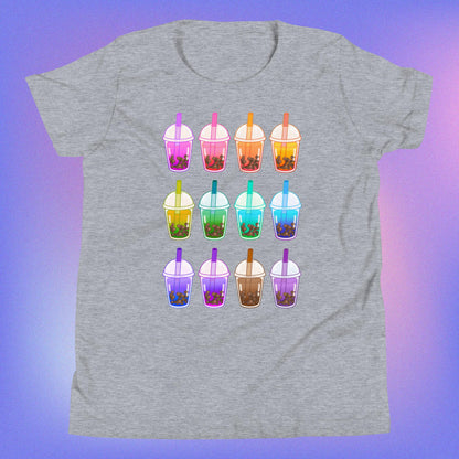 Rainbow Boba Youth Short Sleeve T-Shirt