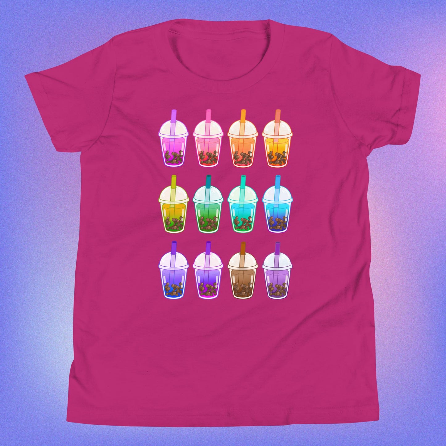 Rainbow Boba Youth Short Sleeve T-Shirt