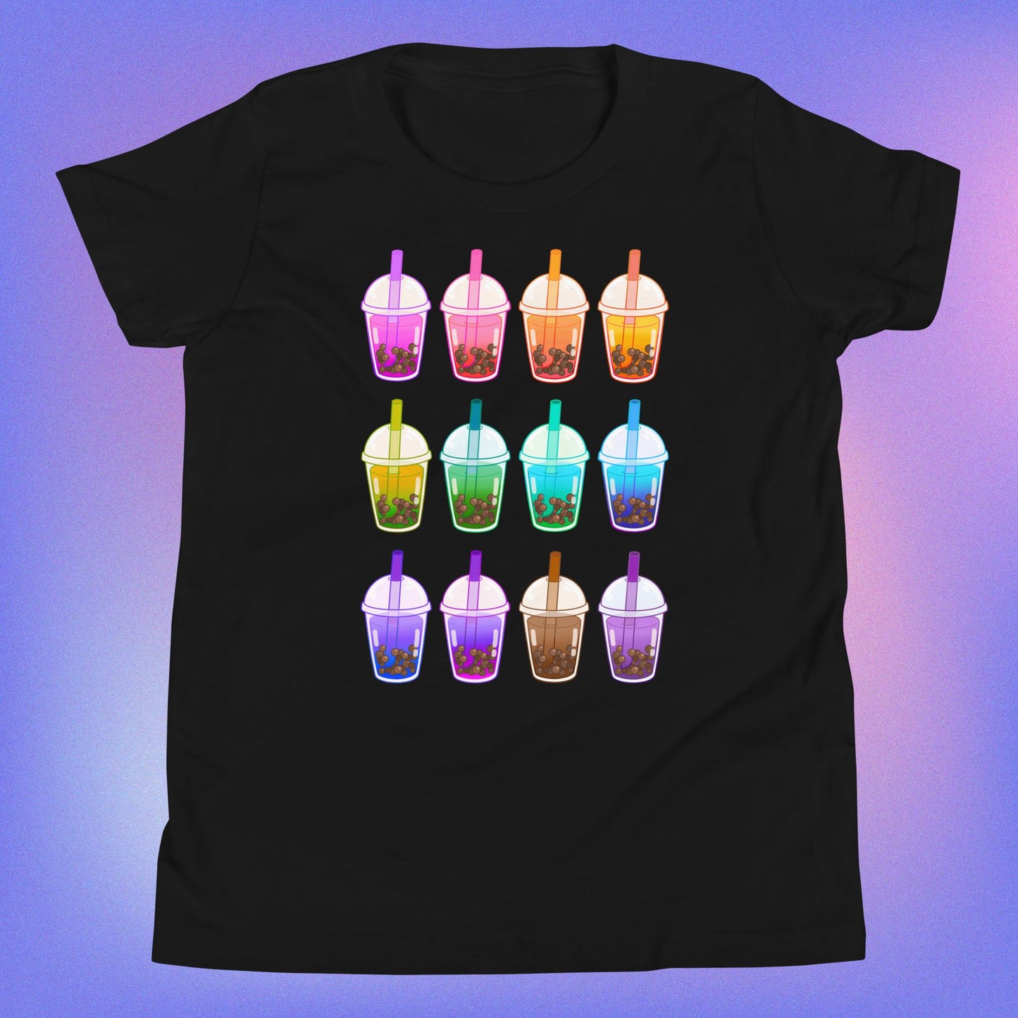Rainbow Boba Youth Short Sleeve T-Shirt