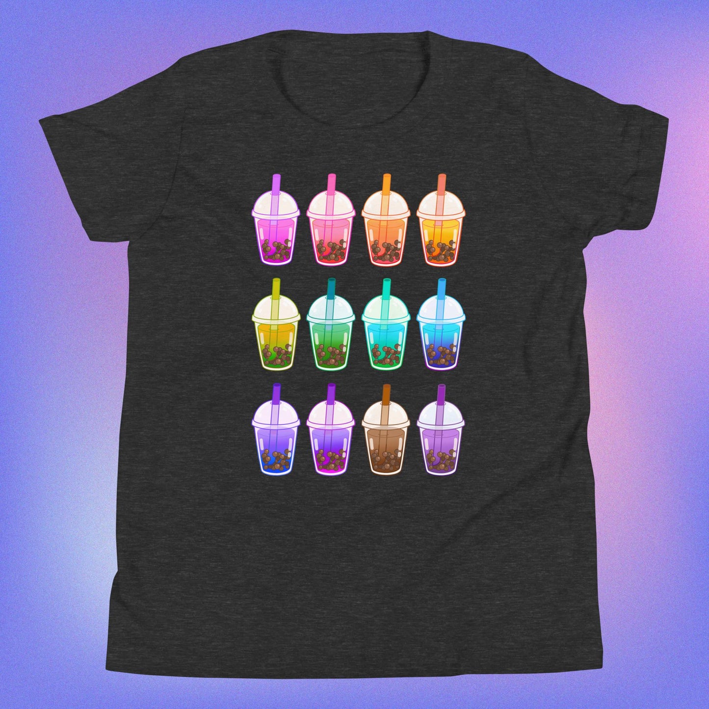 Rainbow Boba Youth Short Sleeve T-Shirt