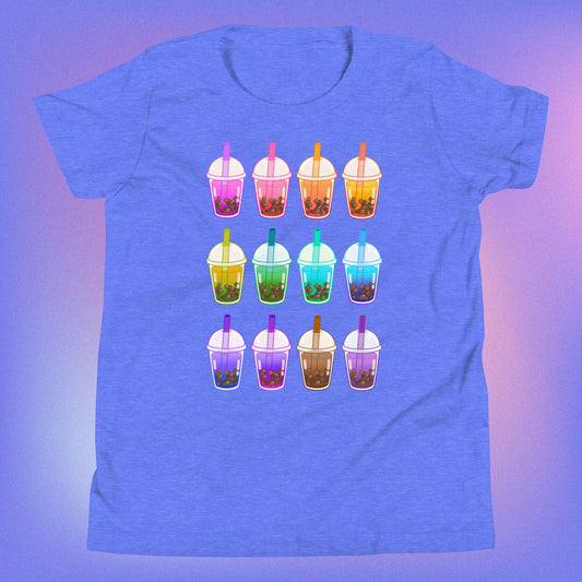 Rainbow Boba Youth Short Sleeve T-Shirt