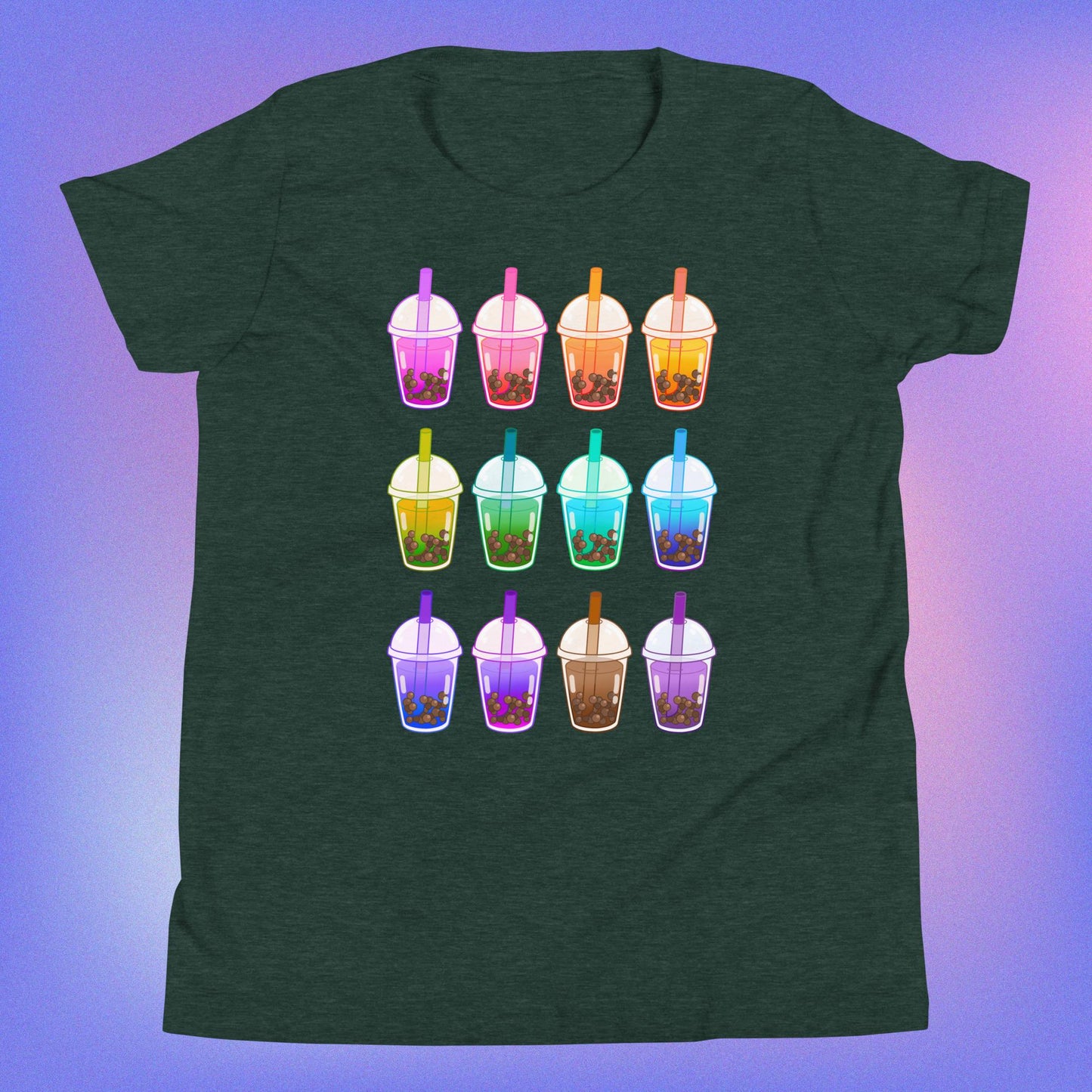 Rainbow Boba Youth Short Sleeve T-Shirt