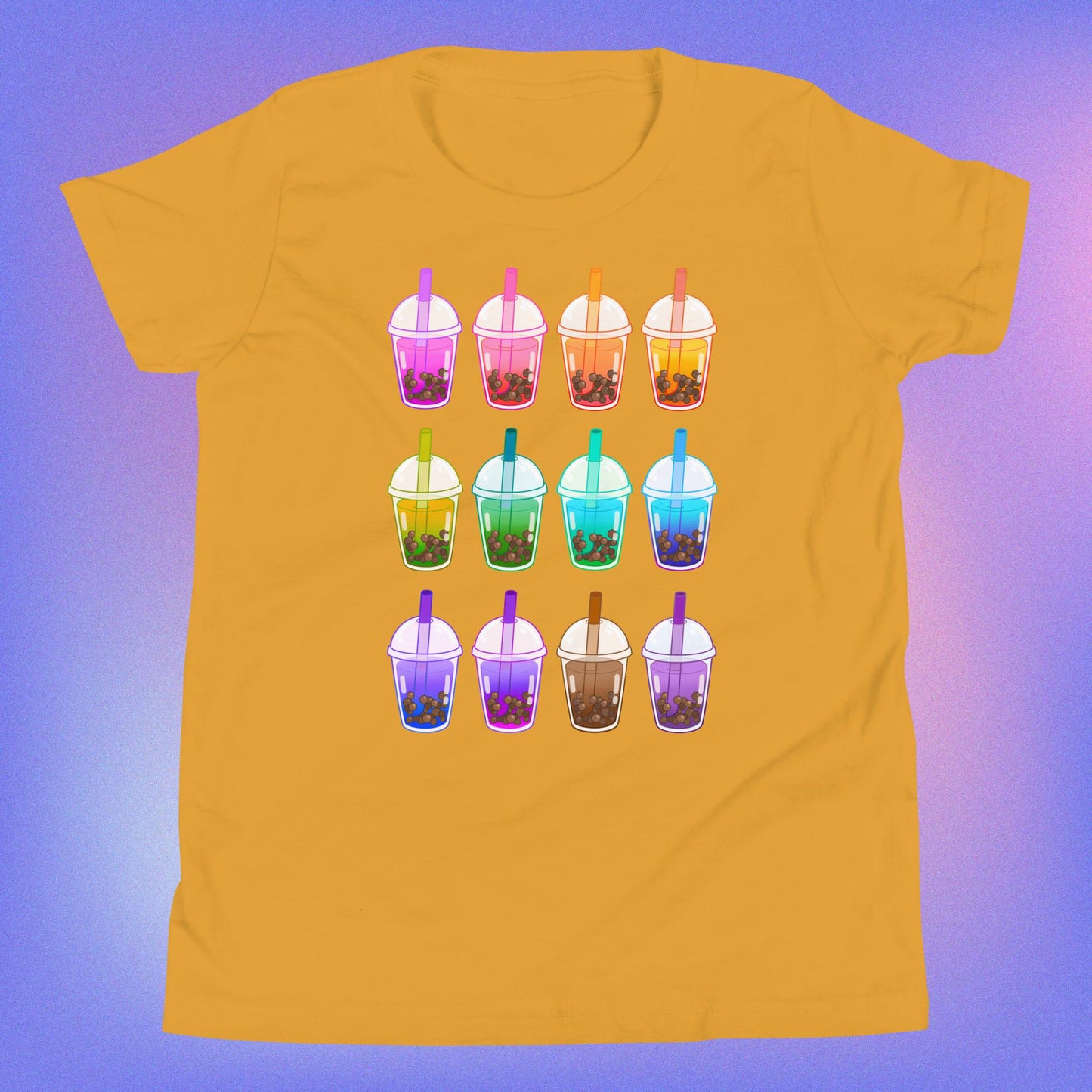 Rainbow Boba Youth Short Sleeve T-Shirt