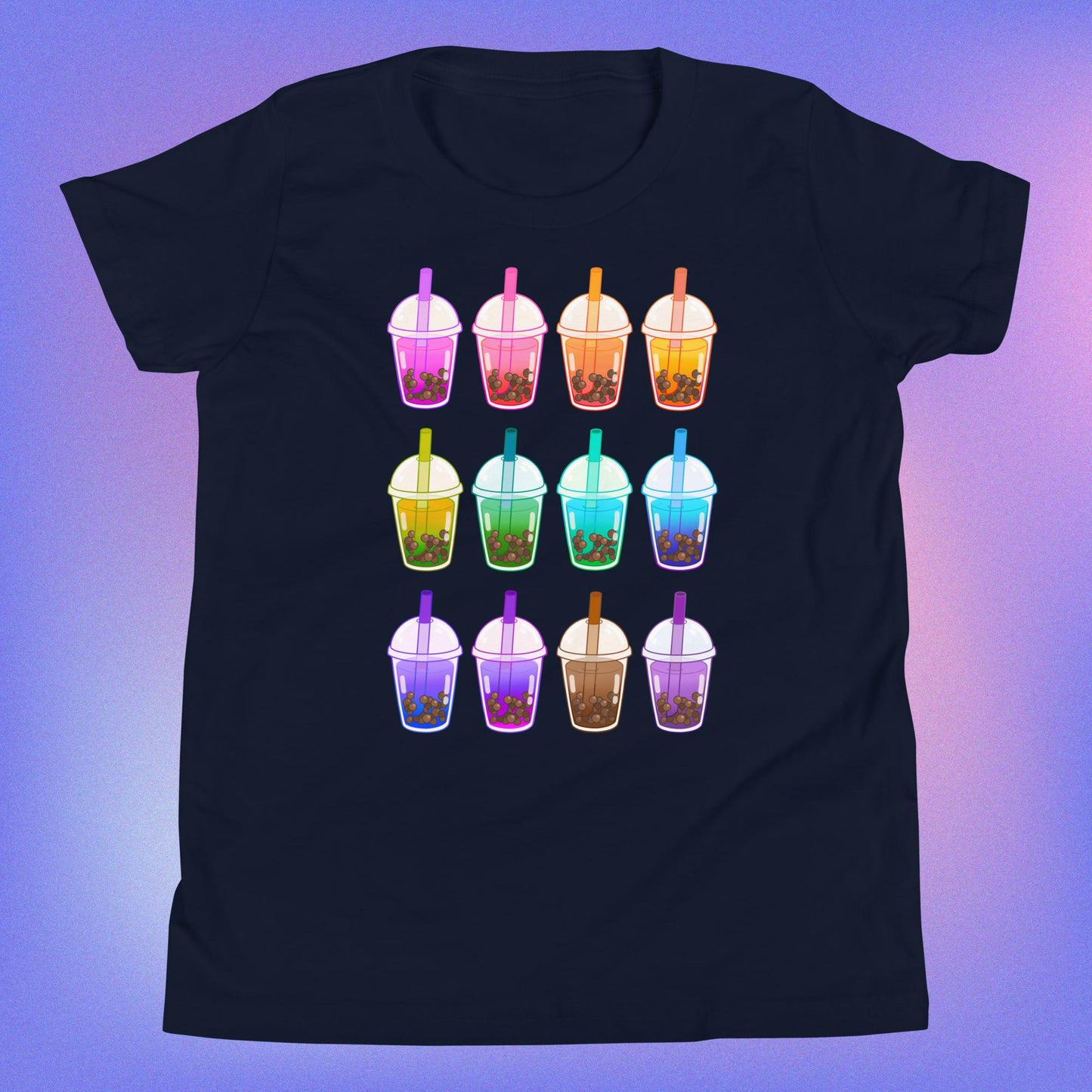 Rainbow Boba Youth Short Sleeve T-Shirt