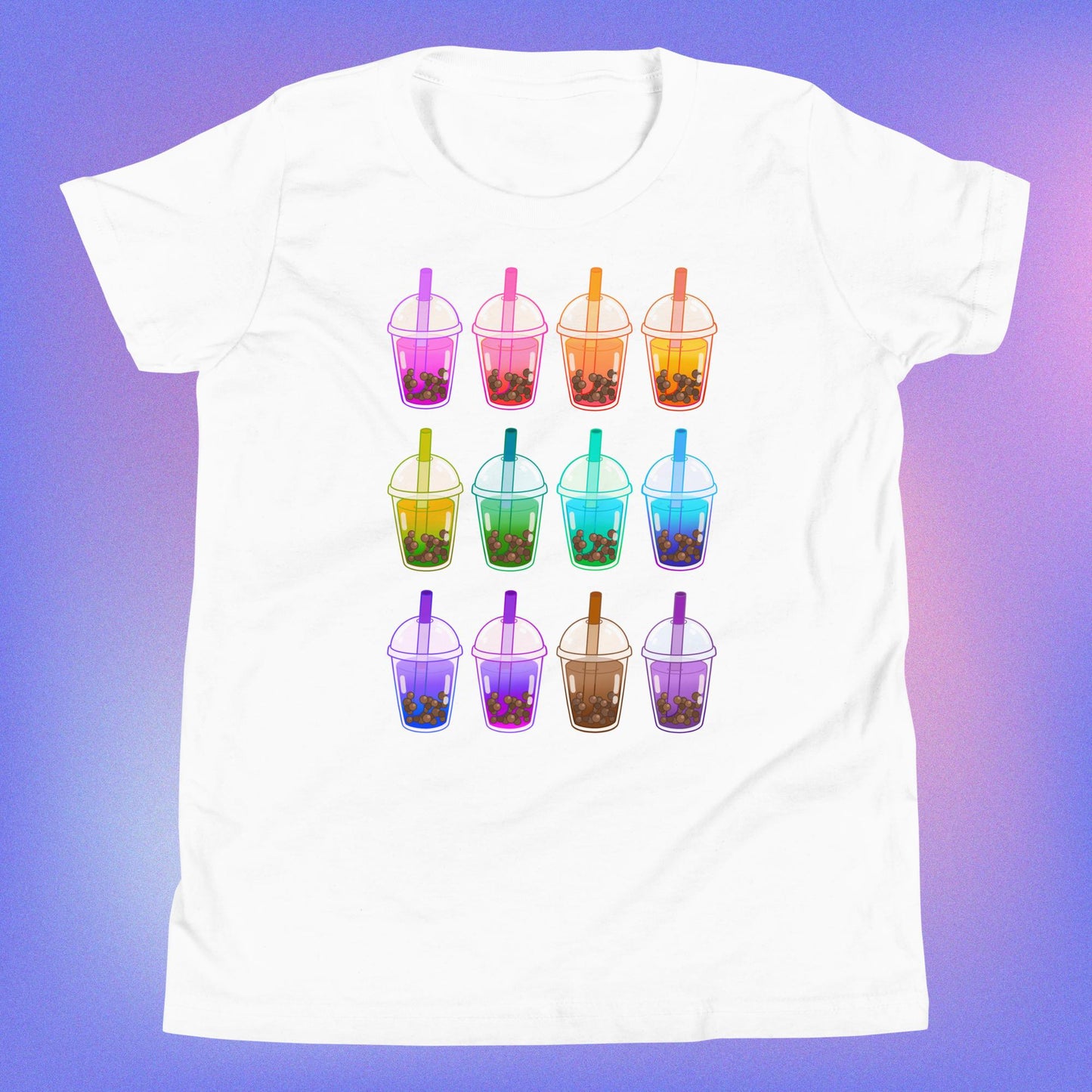 Rainbow Boba Youth Short Sleeve T-Shirt